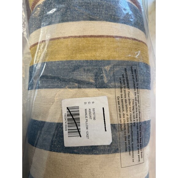 Anthropologie Manue Lumbar Pillow Striped 12"x27" NEW $68 - Picture 5 of 5